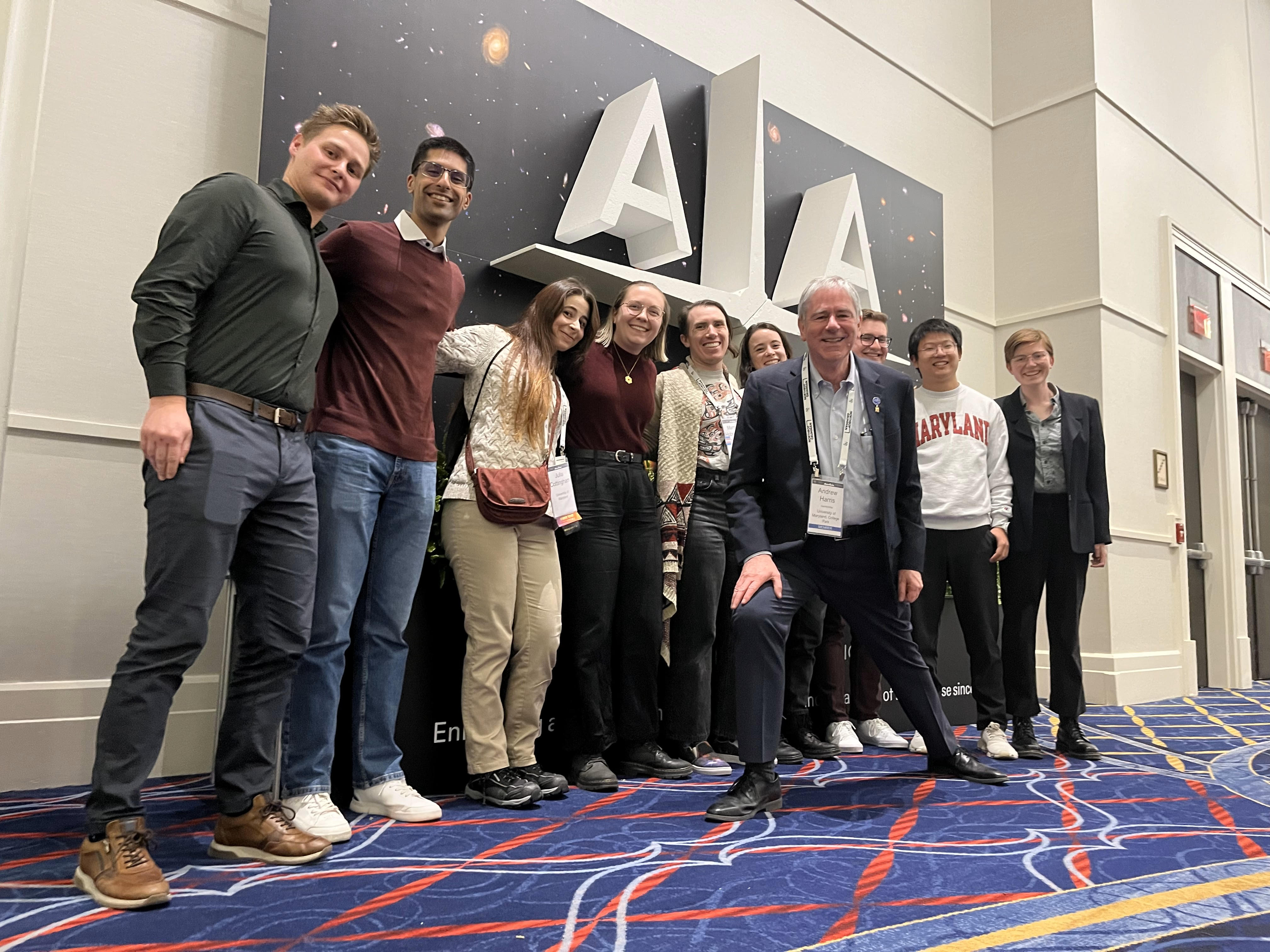 Andy photobombing group pic at AAS meeting