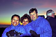 Uma, Rajshree, and Rob, Haleakala summit, Maui, HI (2005/08/04)