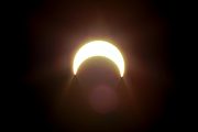 Partial solar eclipse, San Gabriel Mountains, CA (1994/05/10)
