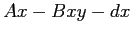 $Ax - Bxy - dx$