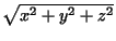 $\sqrt{v_x^2+v_y^2+v_z^2}$